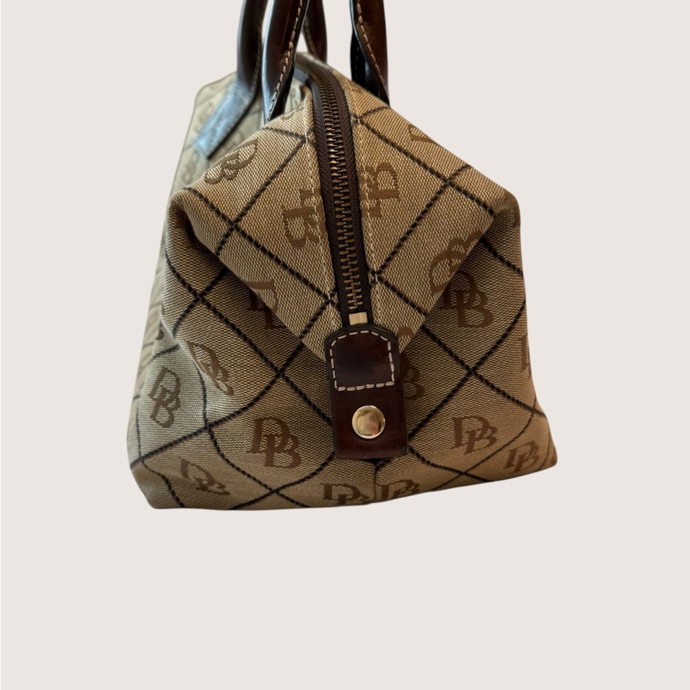 Dooney & Bourke Signature Canvas Small Duffle Limited Edition Leather/Canvas - Picture 13 of 16